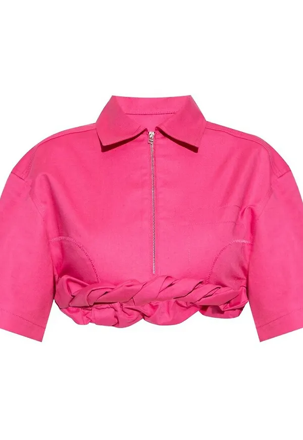 Jacquemus Silpa crop shirt Rosa, Dam