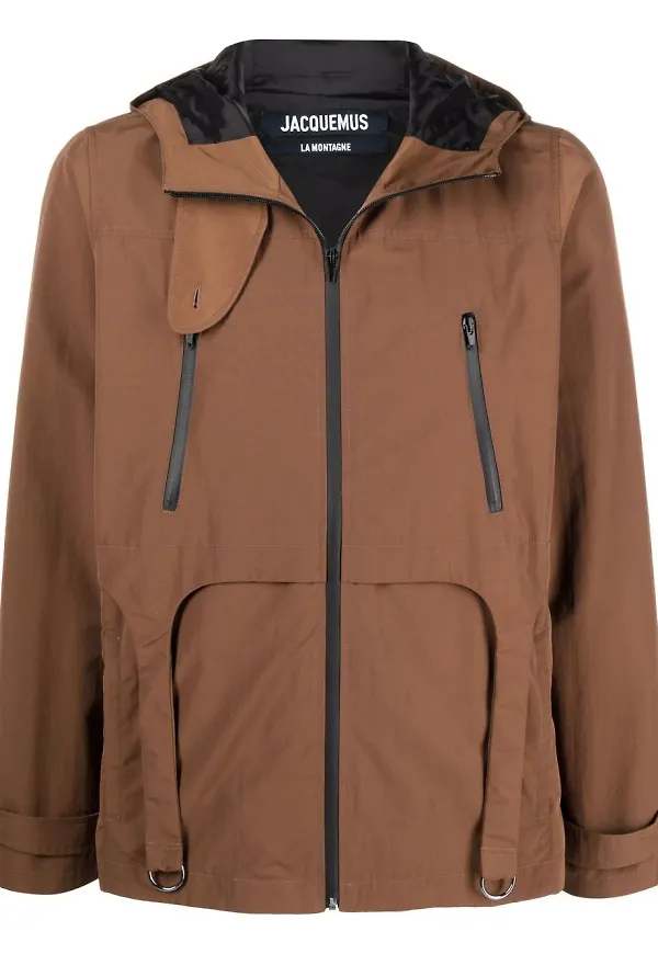 Jacquemus skaljacka med huva - Brun