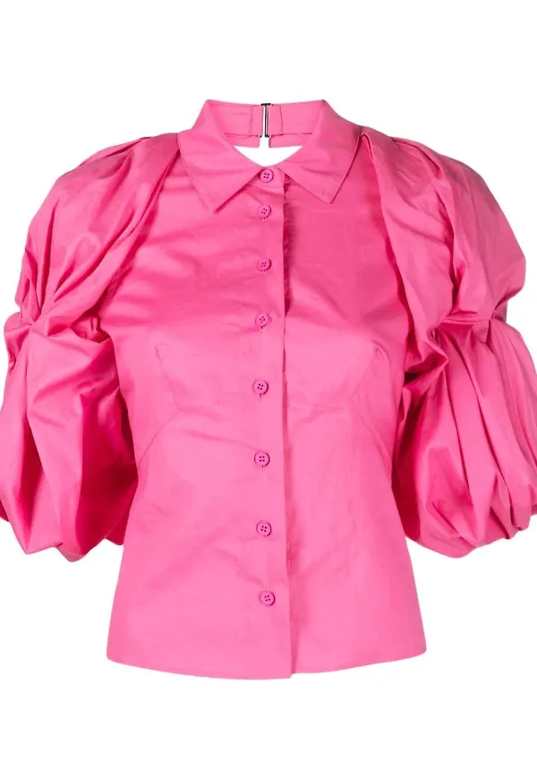 Jacquemus skjorta med puffärm - Rosa