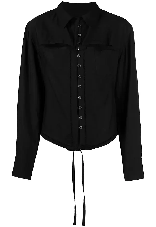 Jacquemus skjorta med snörning - Svart