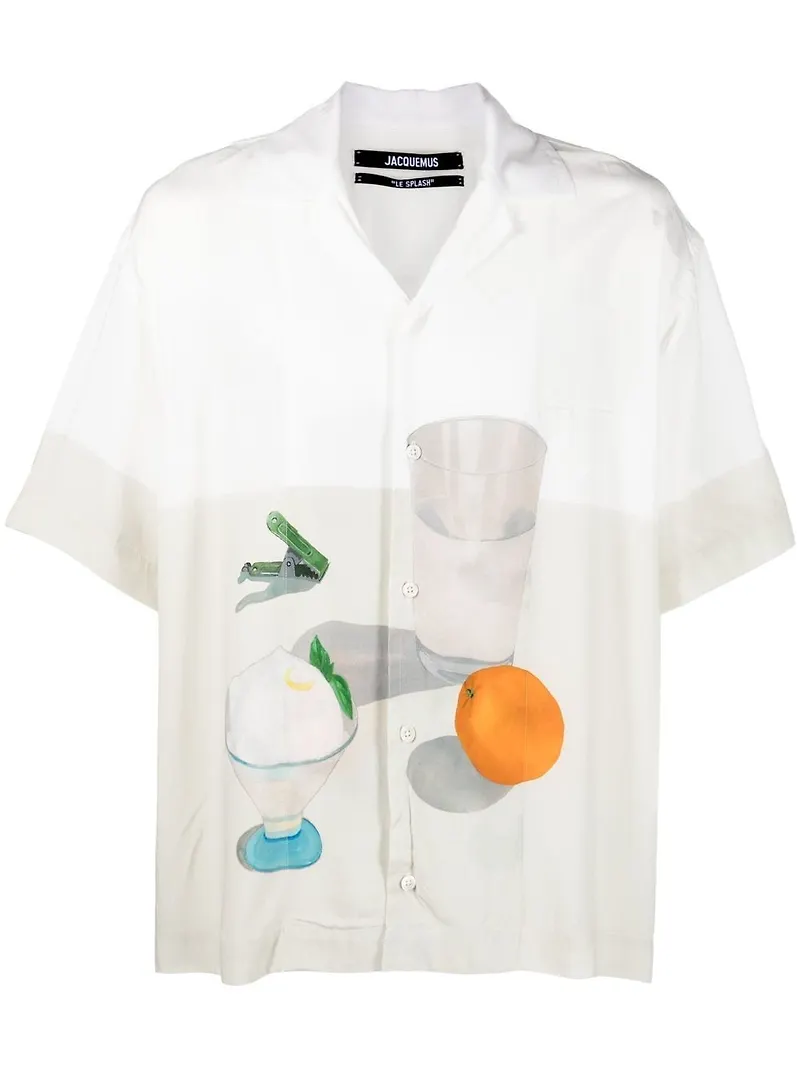 Jacquemus skjorta med tryck - Vit