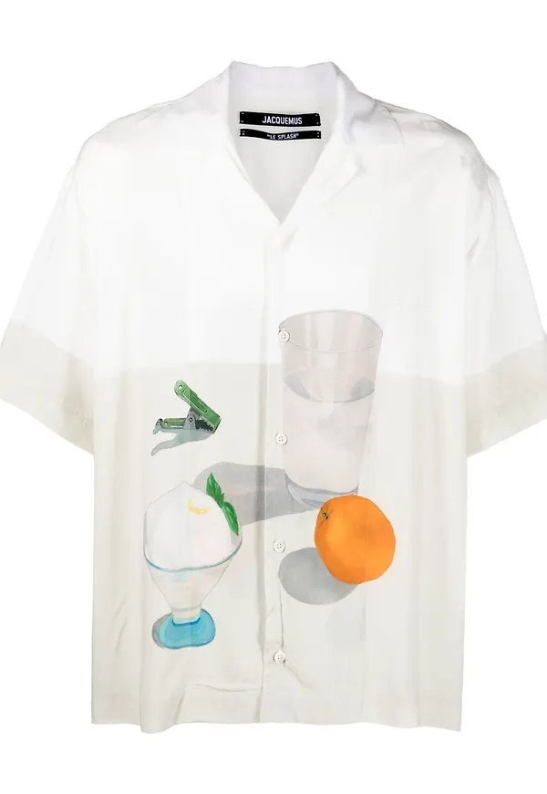 Jacquemus skjorta med tryck - Vit