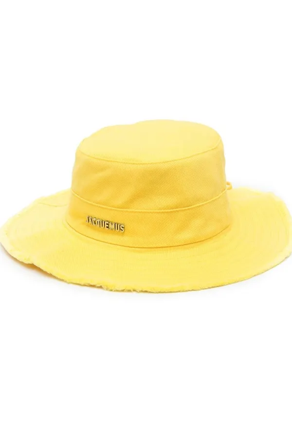 Jacquemus solhatt med dragsko - Gul