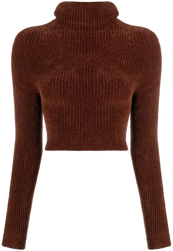 Jacquemus stickad croptop - Brun