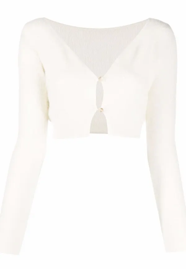 Jacquemus stickad croptop - Grå