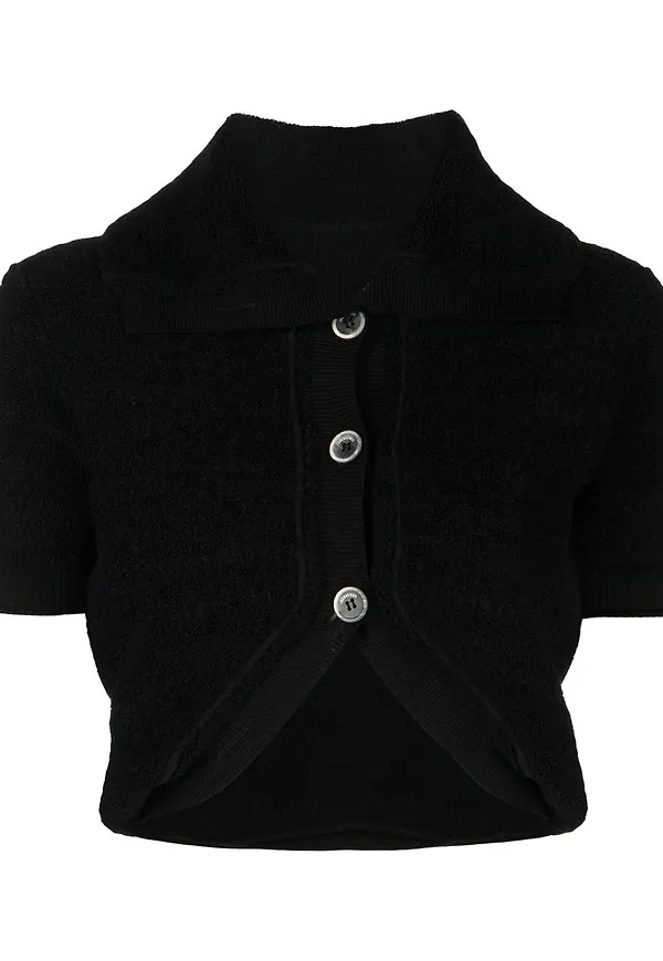 Jacquemus stickad croptop - Svart