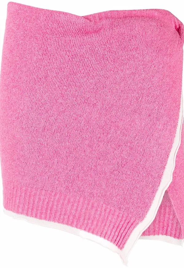 Jacquemus stickad kort omlottkjol - Rosa