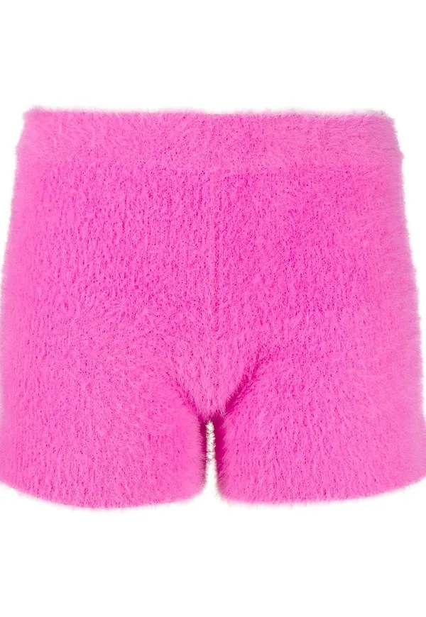 Jacquemus stickade korta shorts - Rosa