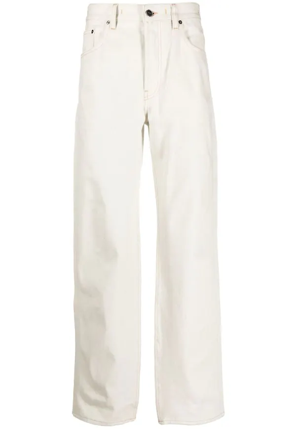 Jacquemus straight-jeans med hög midja - Neutral