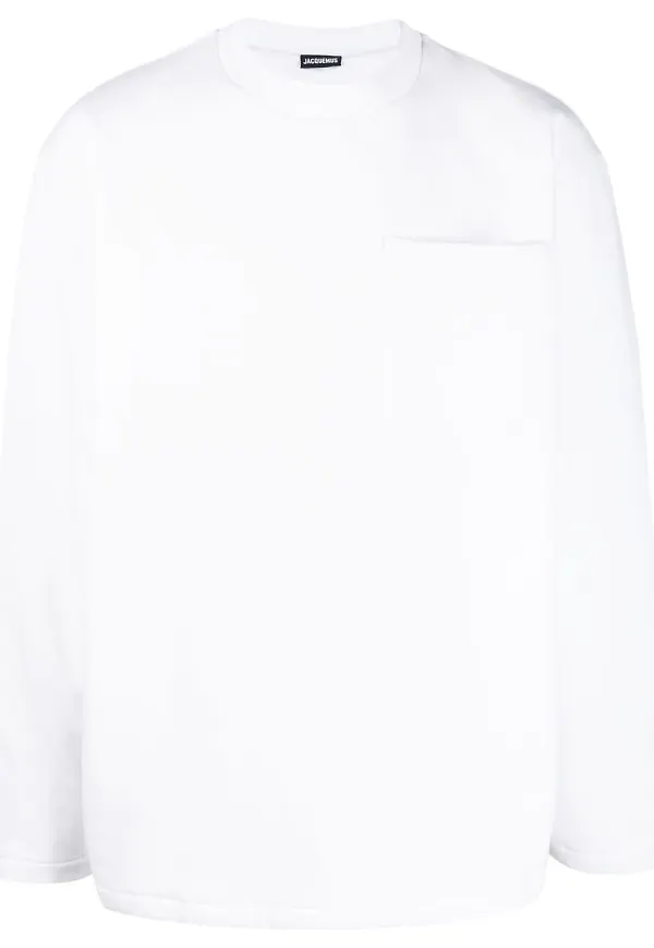 Jacquemus sweatshirt med rundad hals - Vit