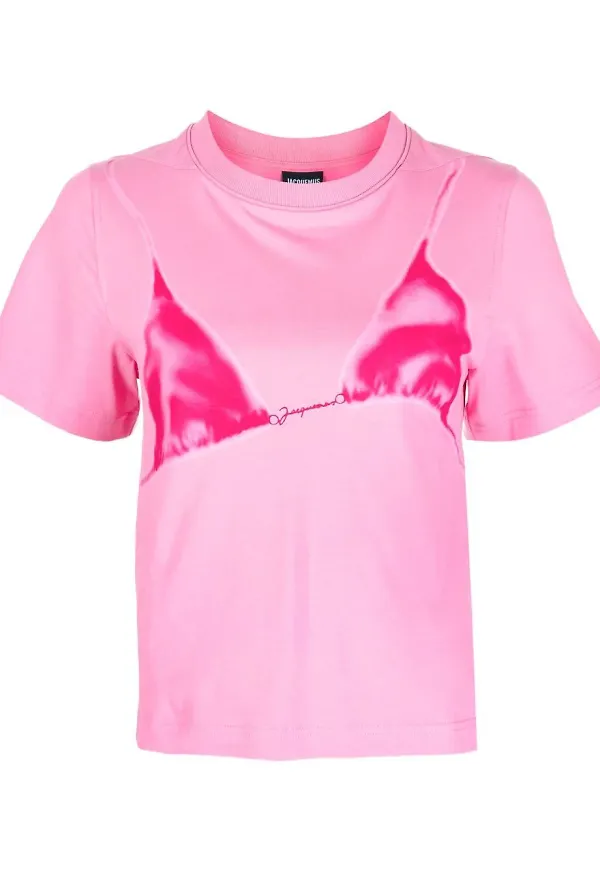 Jacquemus t-shirt med bikinitryck - Rosa