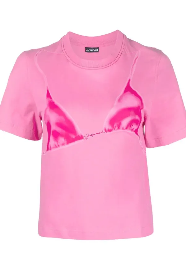 Jacquemus t-shirt med bikinitryck - Rosa