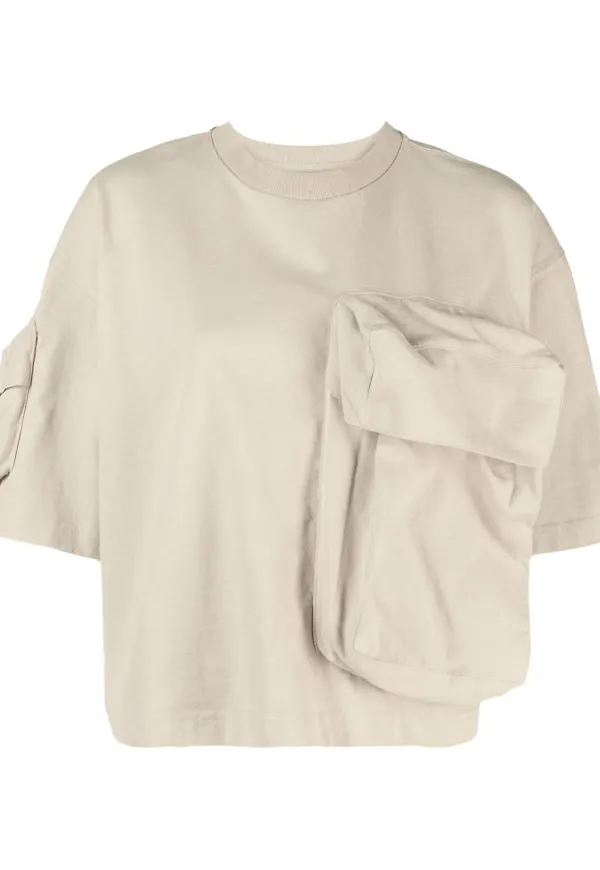 Jacquemus t-shirt med cargoficka - Neutral