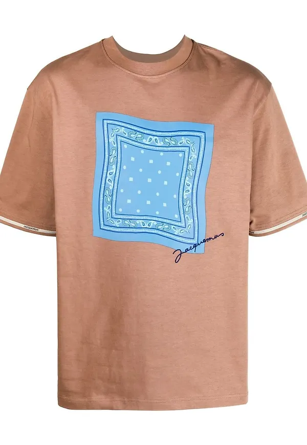 Jacquemus t-shirt med grafiskt tryck - Brun