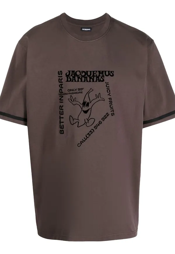 Jacquemus t-shirt med grafiskt tryck - Brun
