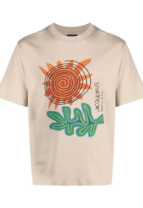 Jacquemus t-shirt med grafiskt tryck - Neutral
