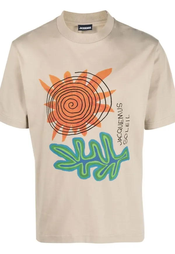 Jacquemus t-shirt med grafiskt tryck - Neutral