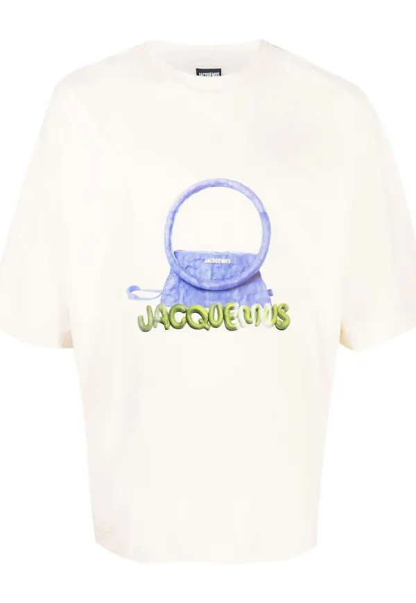 Jacquemus t-shirt med grafiskt tryck - Neutral