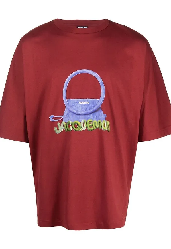 Jacquemus t-shirt med grafiskt tryck - Röd
