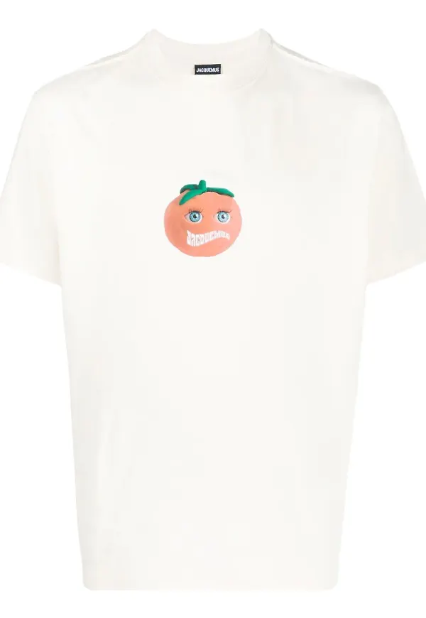 Jacquemus t-shirt med grafiskt tryck - Vit