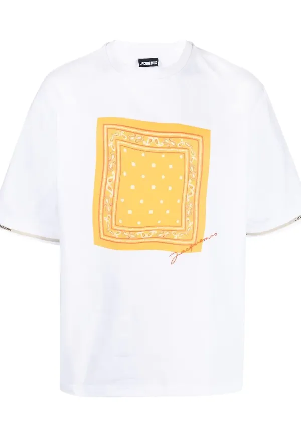 Jacquemus t-shirt med grafiskt tryck - Vit