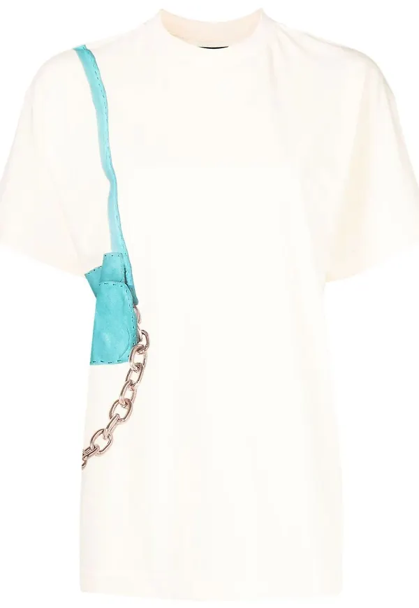 Jacquemus t-shirt med handväsketryck - Neutral