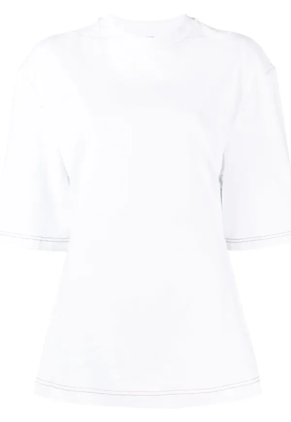 Jacquemus t-shirt med kontrastsöm - Vit
