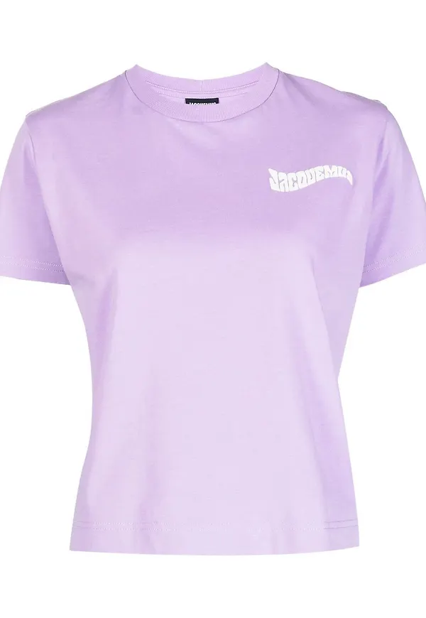 Jacquemus t-shirt med logotyp - Lila