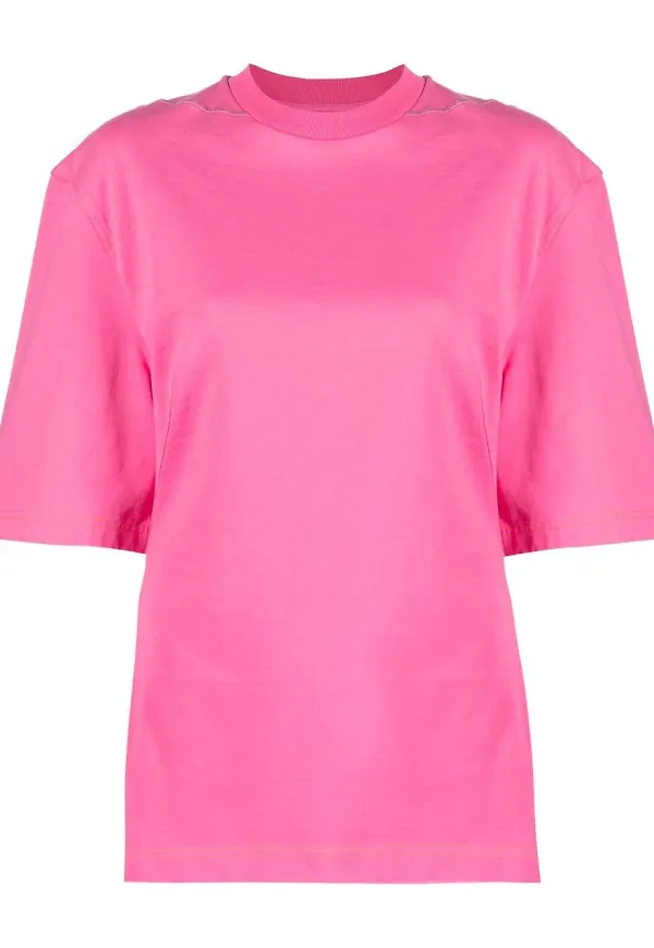 Jacquemus t-shirt med rundad hals - Rosa