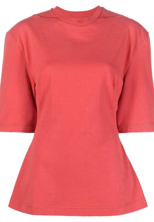 Jacquemus t-shirt med rundad hals - Röd