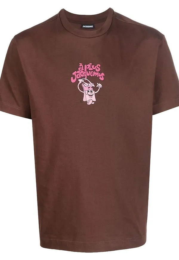 Jacquemus t-shirt med slogan - Brun