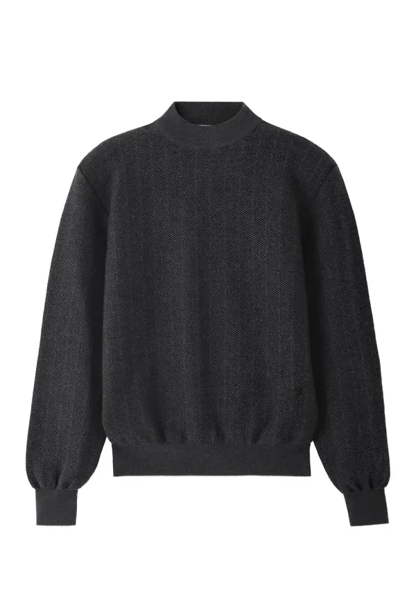 Jacquemus The Gio stickad tröja - Grå