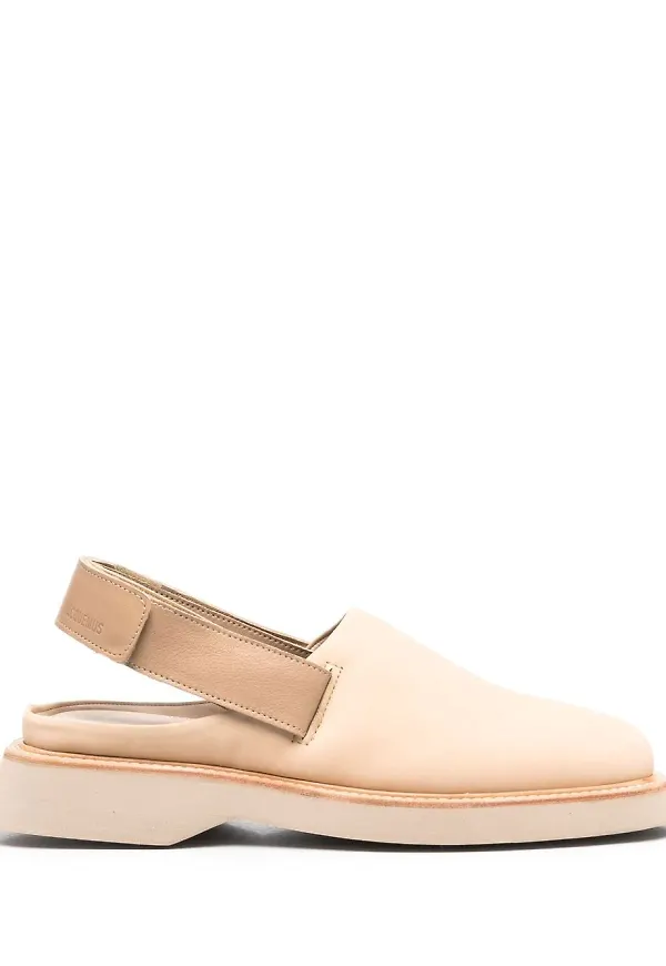 Jacquemus tofflor med slingback-rem - Neutral
