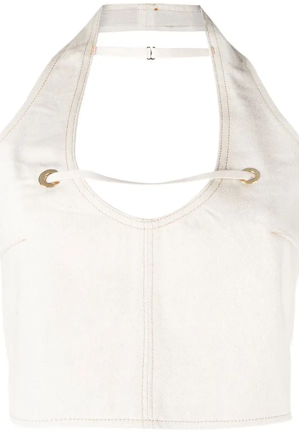 Jacquemus topp med knytning - Neutral