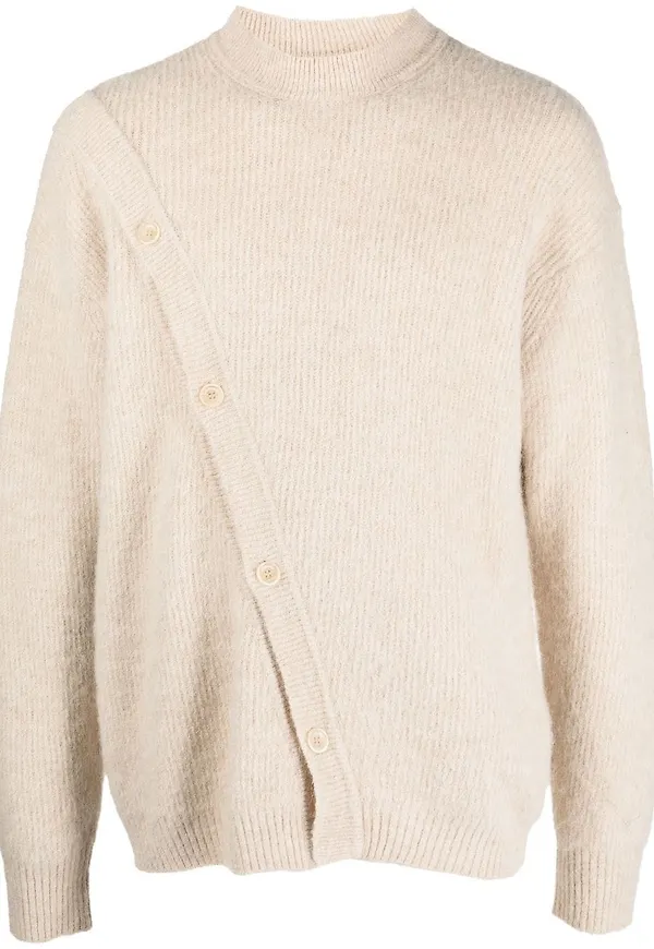 Jacquemus tröja med knappdetalj - Neutral