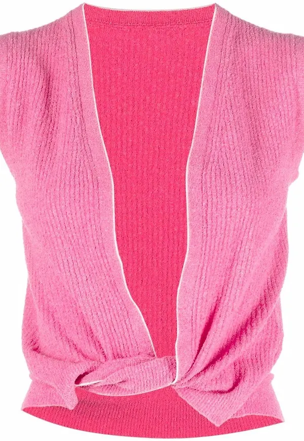 Jacquemus ärmlös topp med knutdetalj - Rosa