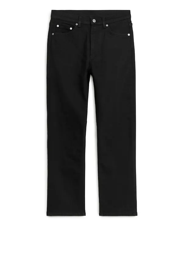 JADE CROPPED Slim Stretch Jeans - Black