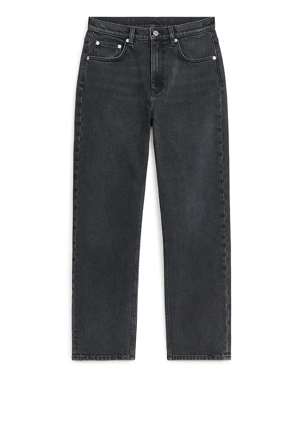 JADE CROPPED Slim Stretch Jeans - Grey