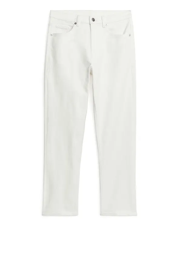JADE CROPPED Slim Stretch Jeans - White