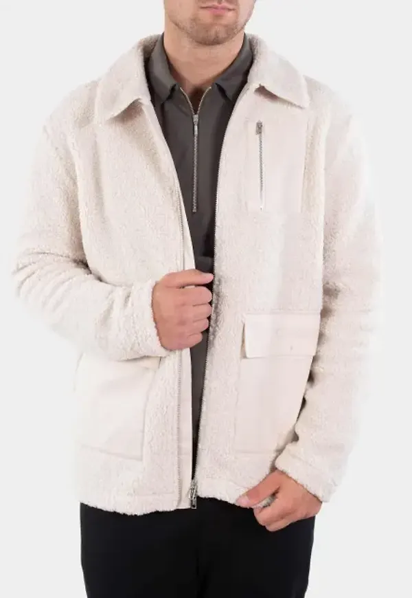 Jaden Pile Jacket - Light Beige