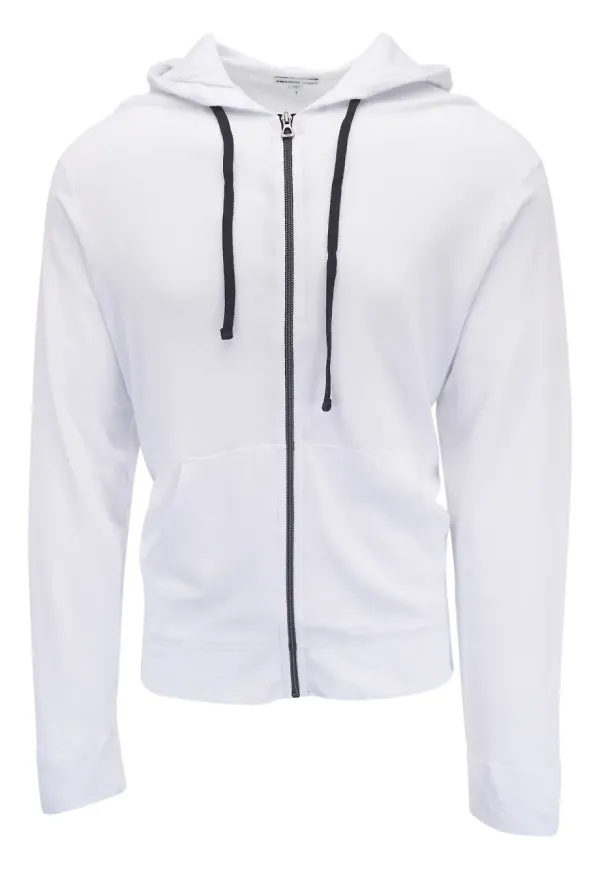 James Perse hoodie med dragkedja - Vit