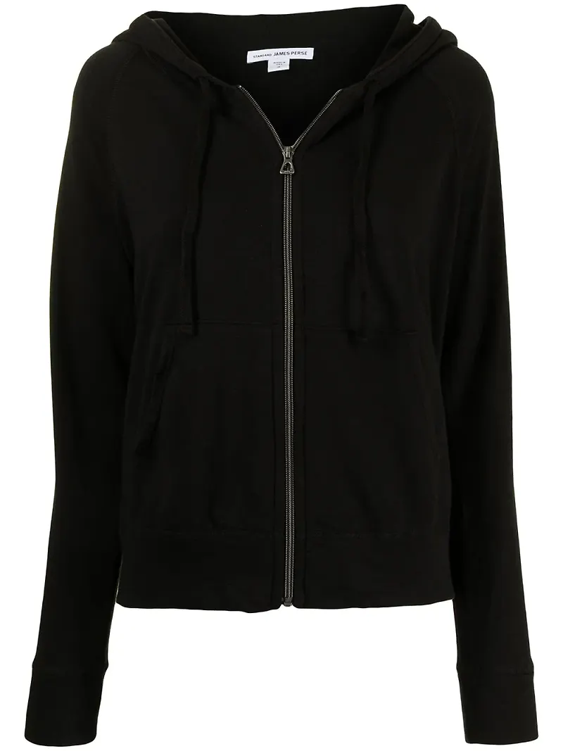James Perse hoodie med dragsko - Svart