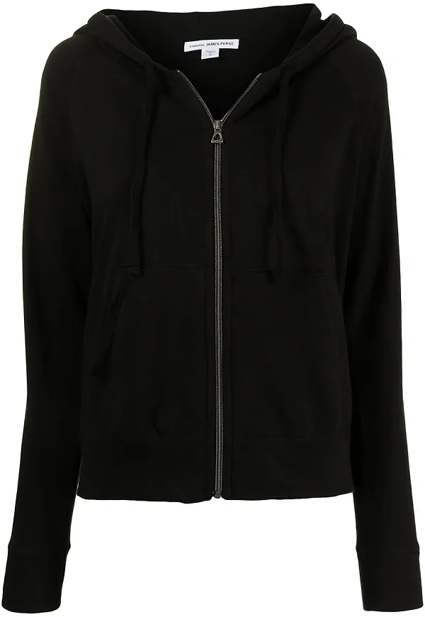 James Perse hoodie med dragsko - Svart