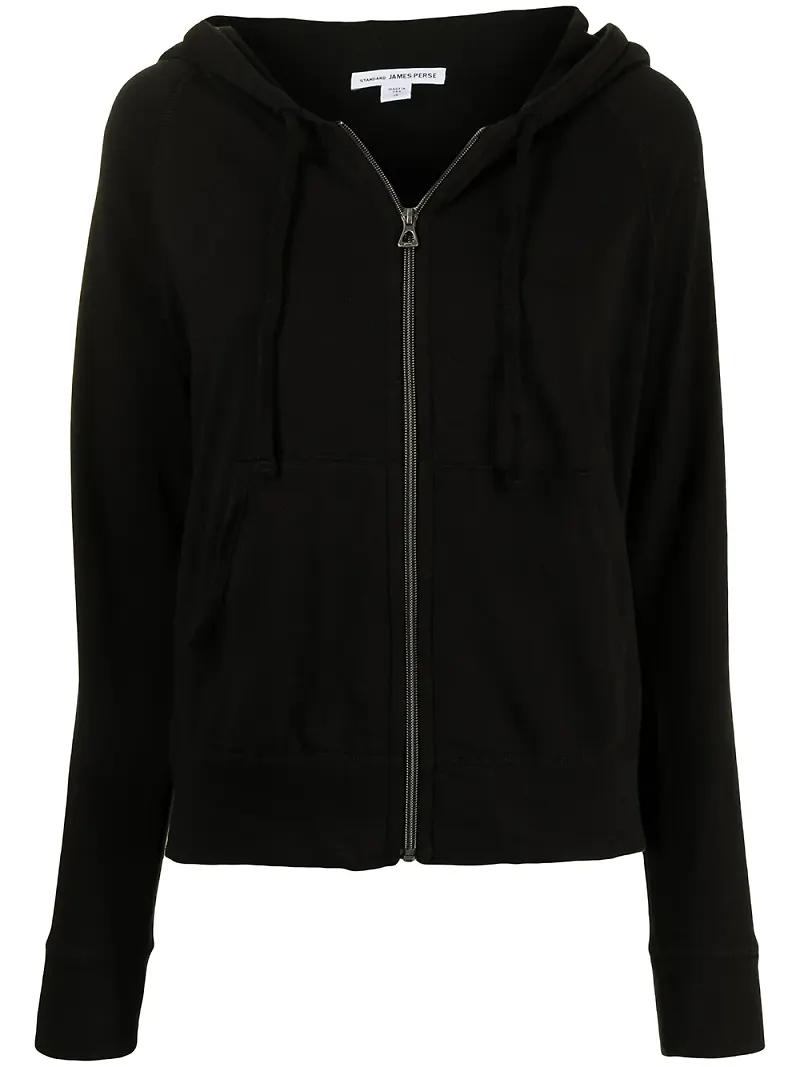 James Perse hoodie med dragsko - Svart