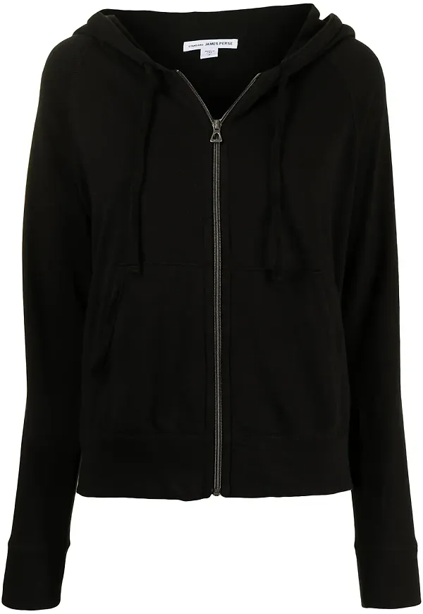 James Perse hoodie med dragsko - Svart