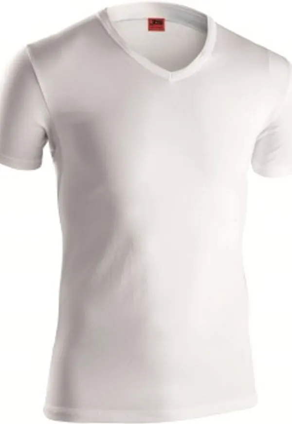 JBS Basic 13720 T-shirt V-neck Vit bomull X-Large Herr