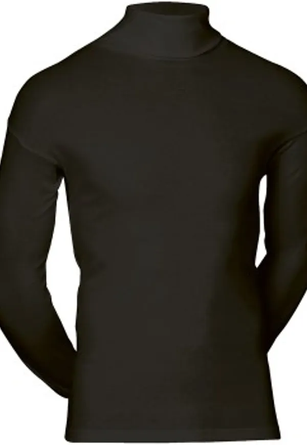 JBS Classic Roll Neck Long Sleeve Svart bomull Large Herr