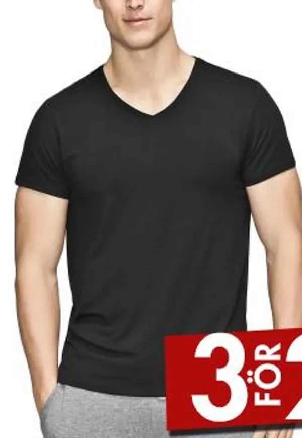 JBS of Denmark Bamboo Blend V-neck T-shirt Svart Large Herr