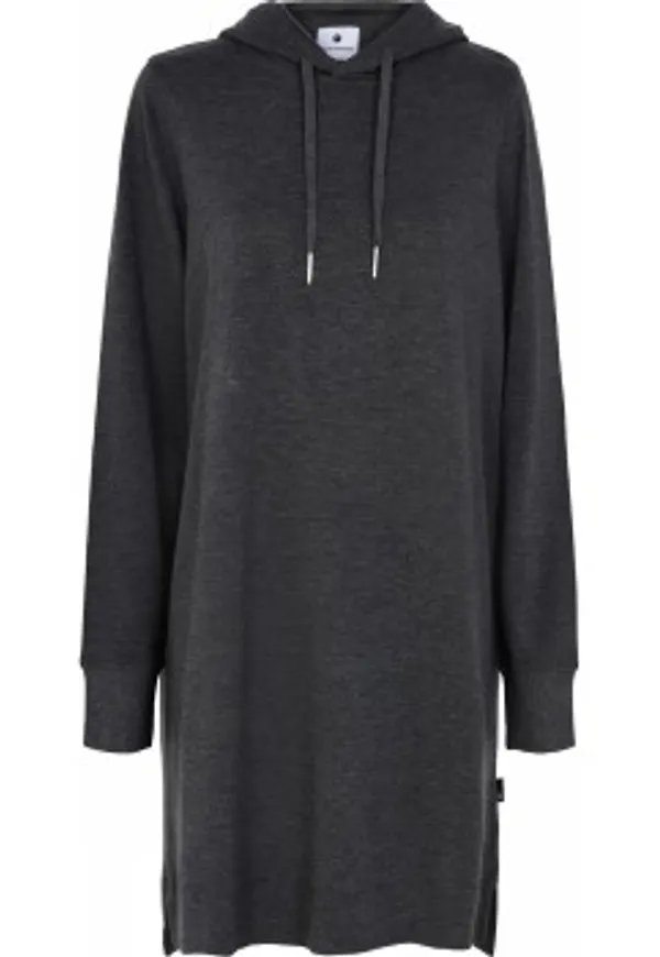 JBS of Denmark Bamboo Hoodie Dress Mörkgrå Small Dam