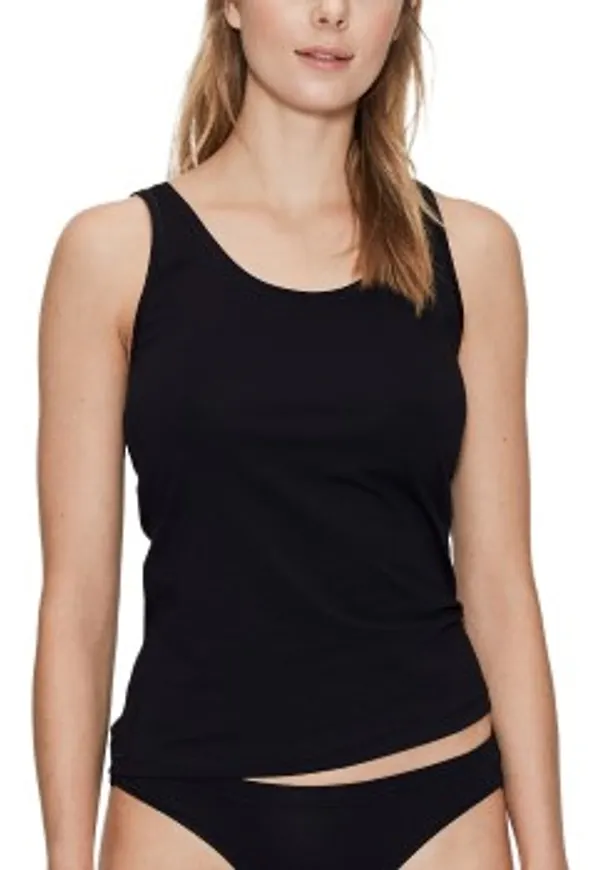 JBS of Denmark Organic Cotton Top Wide Straps Svart ekologisk bomull Small Dam